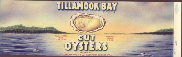 Tillamook Oyster Bay Label