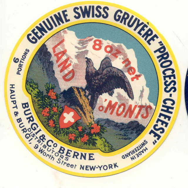 French Gruyere Swiss Cheese Label