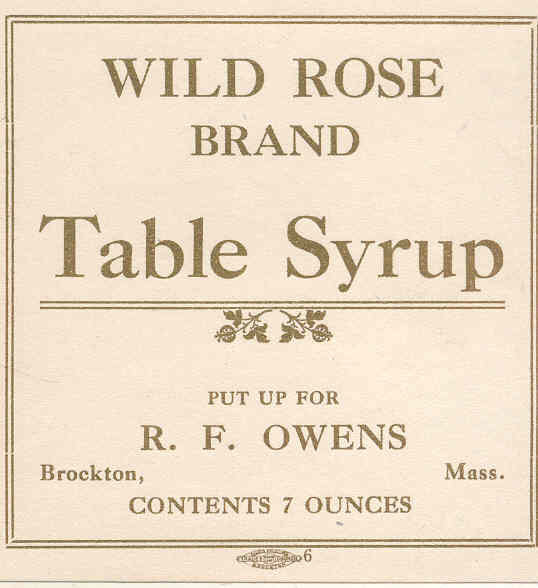 Wild Rose Table Syrup Label