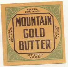 Mountain Gold Butter Label