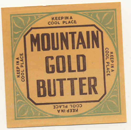 Mountain Gold Butter Label