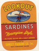 Lookout Sardine Can Label