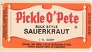 Pickle O' Pete Sauerkraut Label