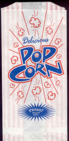 Delicious Hot Movie Popcorn Bag 50s