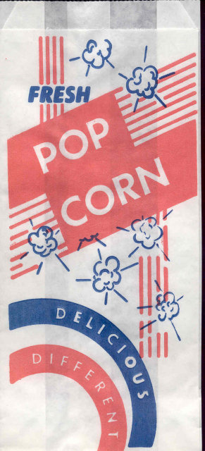 Movie Snack Popcorn Bag 1950s