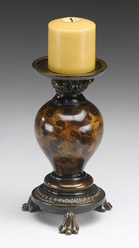 Animal Print Resin Candlestick