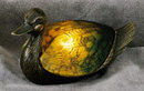 Amber Glass Duck Lamp