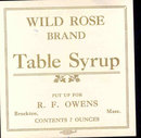 Wild Rose Syrup Label