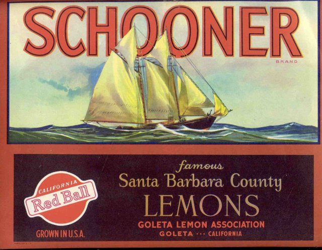 Red Ball Schooner Lemon Label