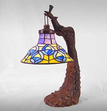 Peacock Lamp - Bronze Finish