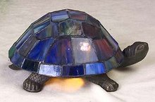 Turtle Lamp - Leaded Glass Shade