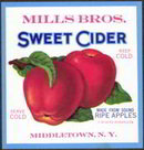 Mills Bros. Apple Cider Label