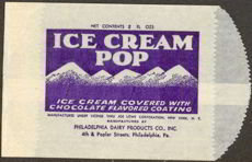 Joe Lowe Ice Cream Popsicle Bag