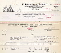 Tobacco Billhead Invoices