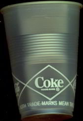 Coca Cola Soda Clear Plastic Cup