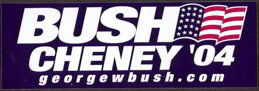 Bush Cheney Bumper Sticker 2004