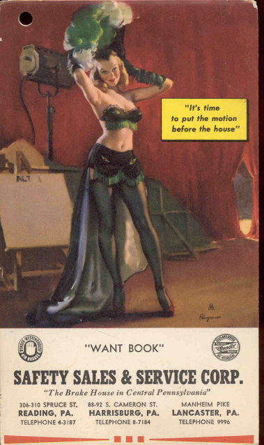 Elvgren Pinup Notepad 1940s