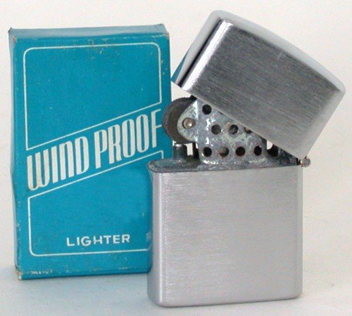 Penquine Flip-Top Greaser Chrome Lighter