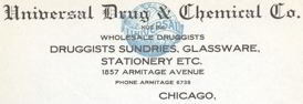 Universal Drug & Chemical Letterhead
