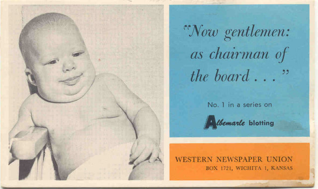 Western Newspaper Blotter 1950s