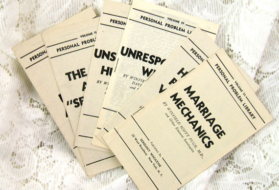 1942 Personal Sex Problems Pamphlets Rare
