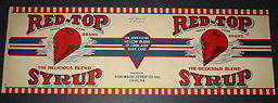 Red Top Syrup Pail Label