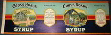 Huge Cross Roads Syrup Pail Label