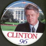 Clinton 1996 Pinback Pin