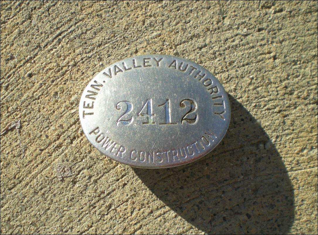 TVA Tennessee Valley Authority Employee Badge 1930s