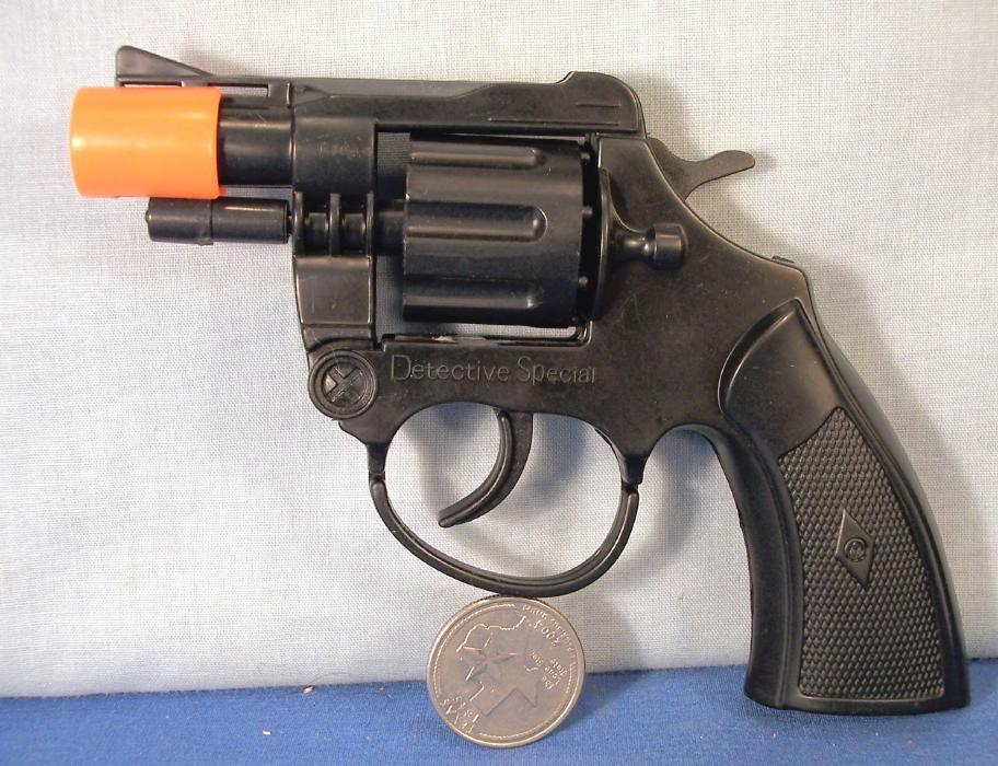Detective Cap Gun Revolver Toy on Display Card