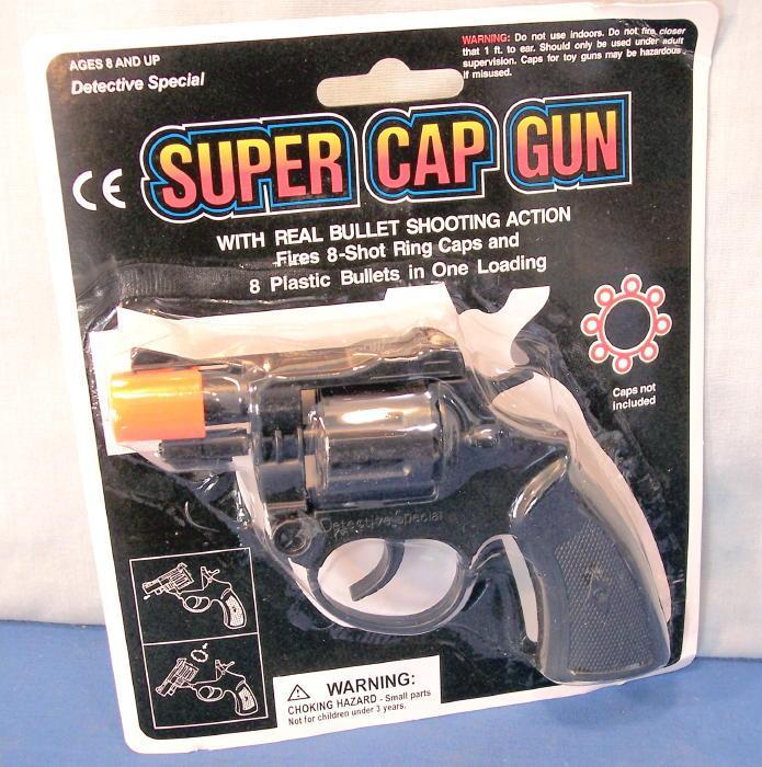 Detective Cap Gun Revolver Toy on Display Card