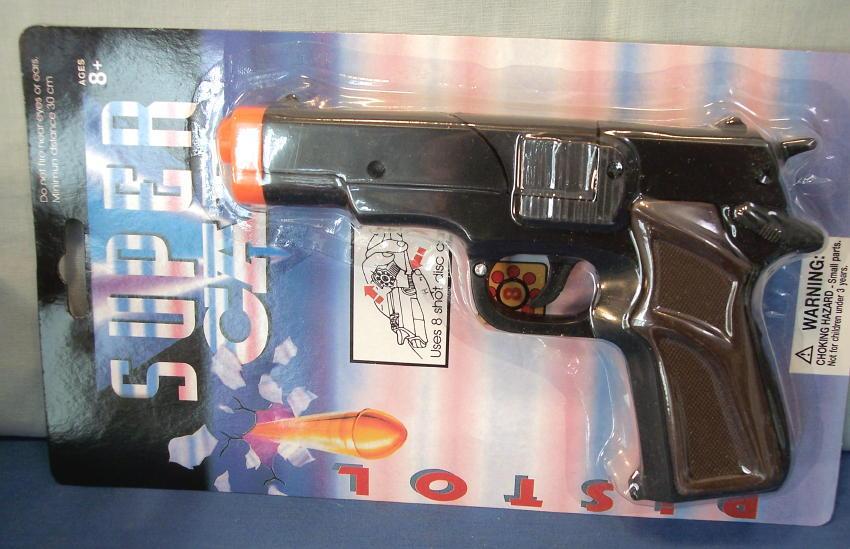 Police Cap Gun Toy on Display Card