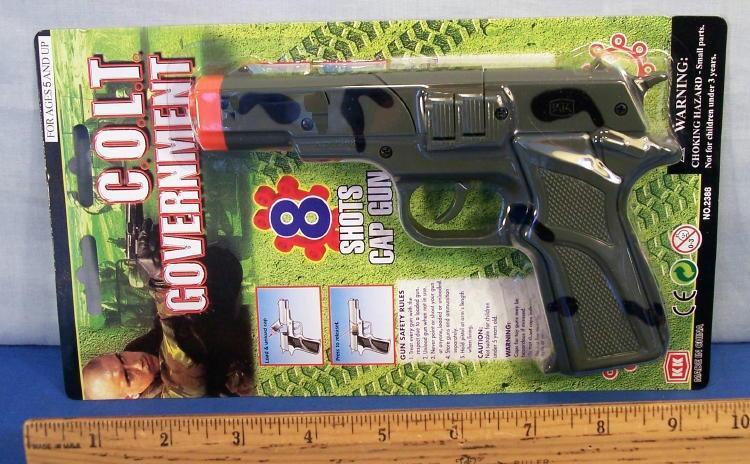 Army Colt Government Cap Gun Pistol Toy on Store Card