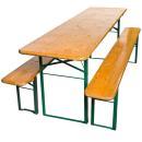 Antique German Wood Folded Beer Bench Trough Table