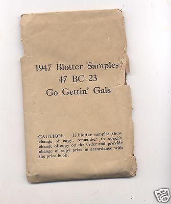 Salesman Sample Blotters 1947 with Envelope