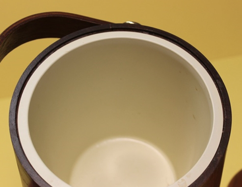 Vermillion Solid Walnut Ice Bucket 1960s