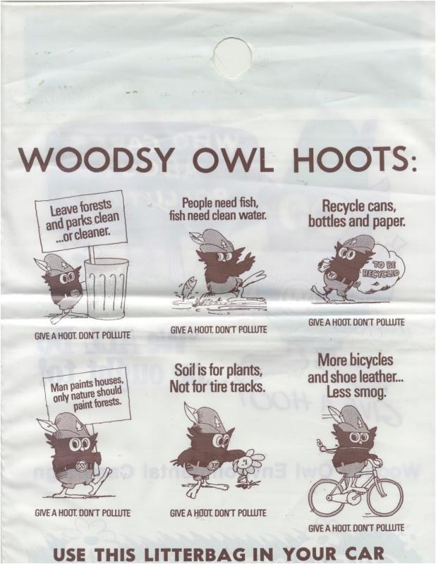 Woodsy Owl Litterbag