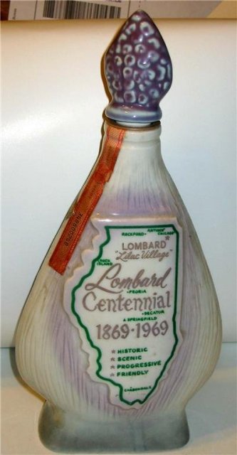 Jim Beam Decanter - Village Lombard Floral -