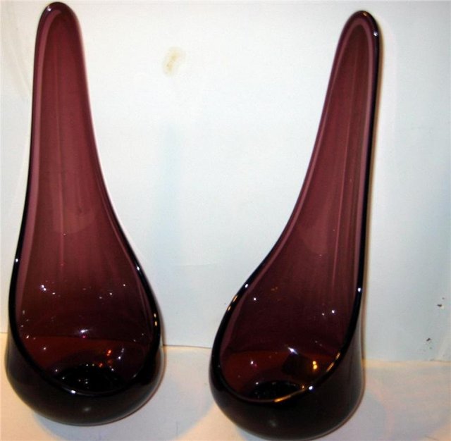 Mulberry Glass Candle Holders