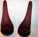 Mulberry Glass Candle Holders