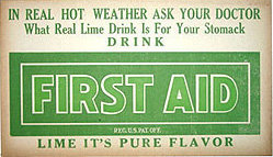First Aid Lime Citrus sign