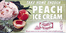 Hendler's Peach Ice Cream Sign