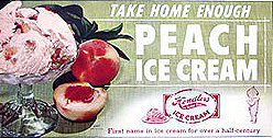 Hendler's Peach Ice Cream Sign
