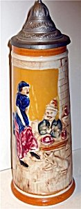 Ceramic Beer Stein Lidded