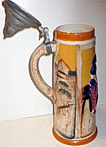 Ceramic Beer Stein Lidded
