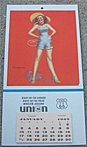 old vintage 1965 UNION GAS pinup CALENDAR