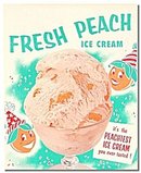 Peach Ice Cream Poster sign