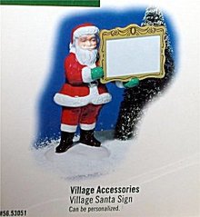 New Village Accessories SANTA CLAUS figure