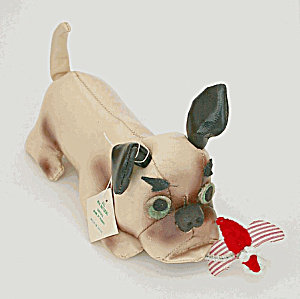 Leatherette Bulldog Autograph Hound Toy