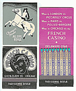 Chicago French Casino Matchbooks